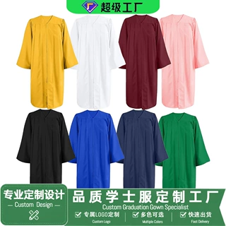 跨境新款梭织美式大学生毕业成人学士学位服单袍硕士服博士服批发