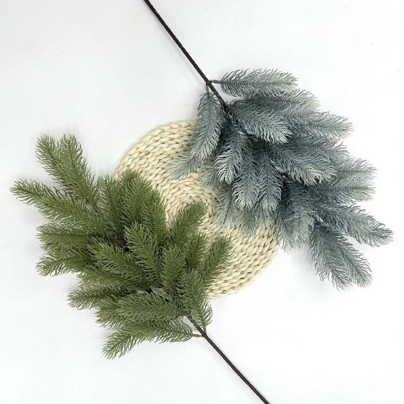 Artificial Pine Branches for Christmas Tree Decoration, Plastic Christmas Pine Branches, Wedding Artificial Trees Wholesale