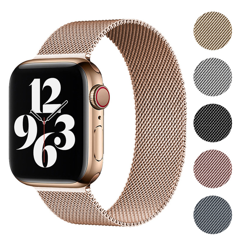 Suitable for applewatch Fashion Milanese Nice Metal Magnetic Iwatch Strap Apple Stainless Steel Strap