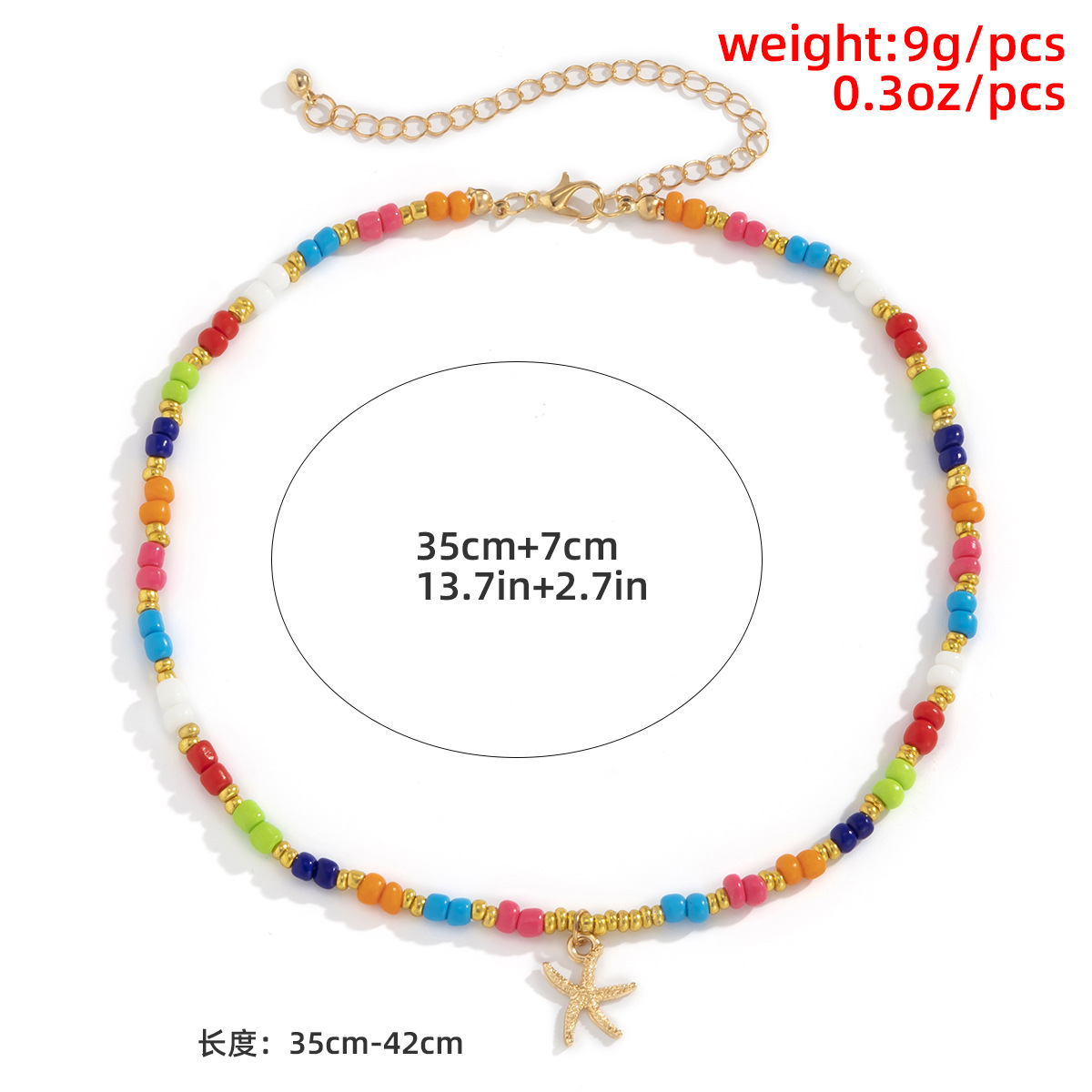fashion geometric alloy starfish pendant necklacepicture1