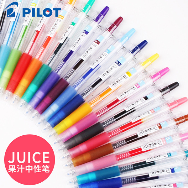 Japan PILOT Tupper juice fruit juice Roller ball pen 0.5 Metal Pearl color Water pen LJU-10EF