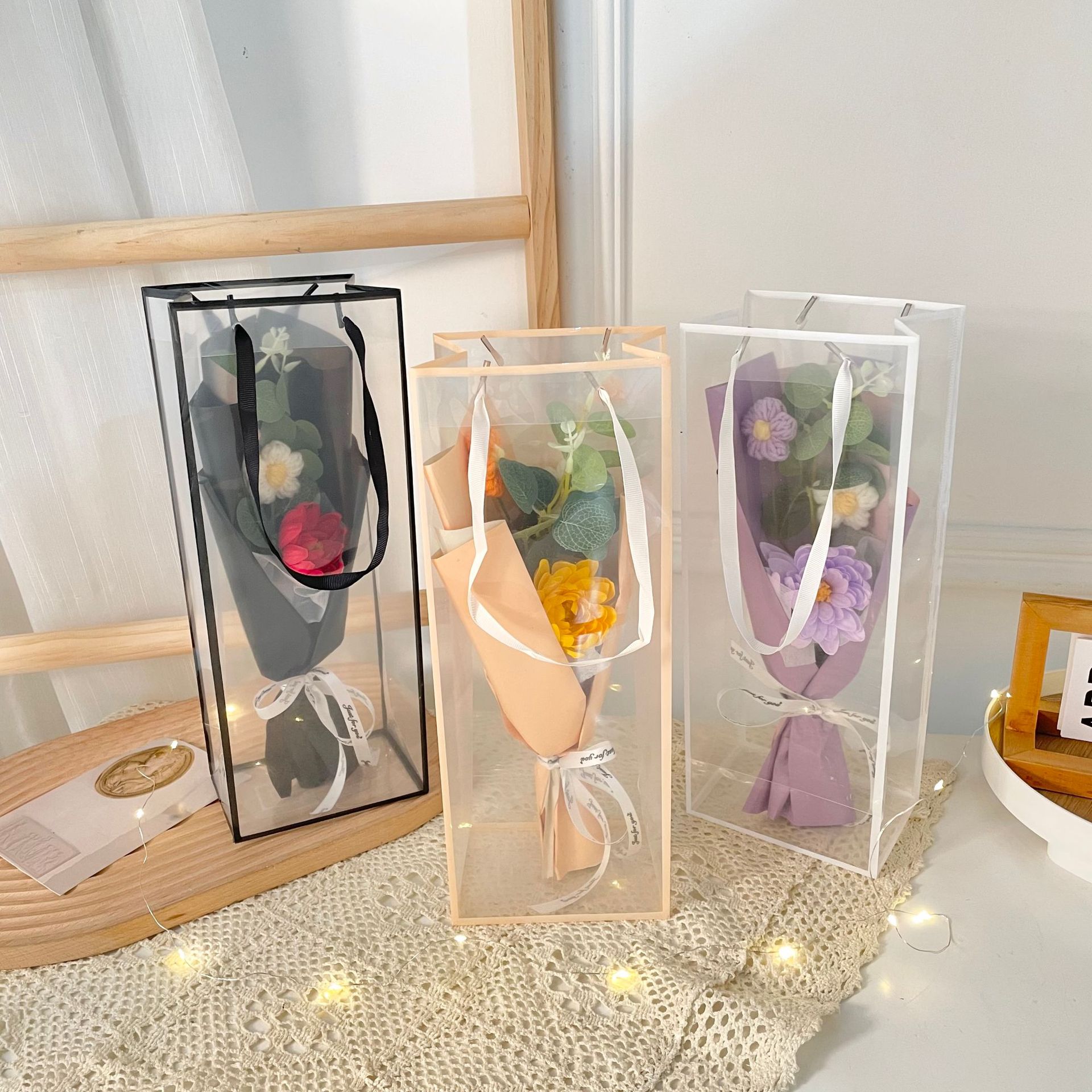 Children's Day Gift Knitted Flower Aster Bouquet for Mom Children's Day Group Buying Supermarket Event