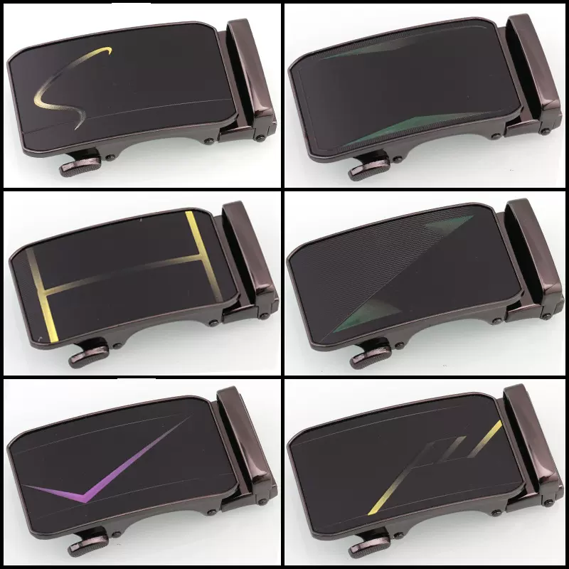 泓昇 锌合金男士内穿皮带扣3.5cm自动扣正装皮带头渐变弹簧自动扣