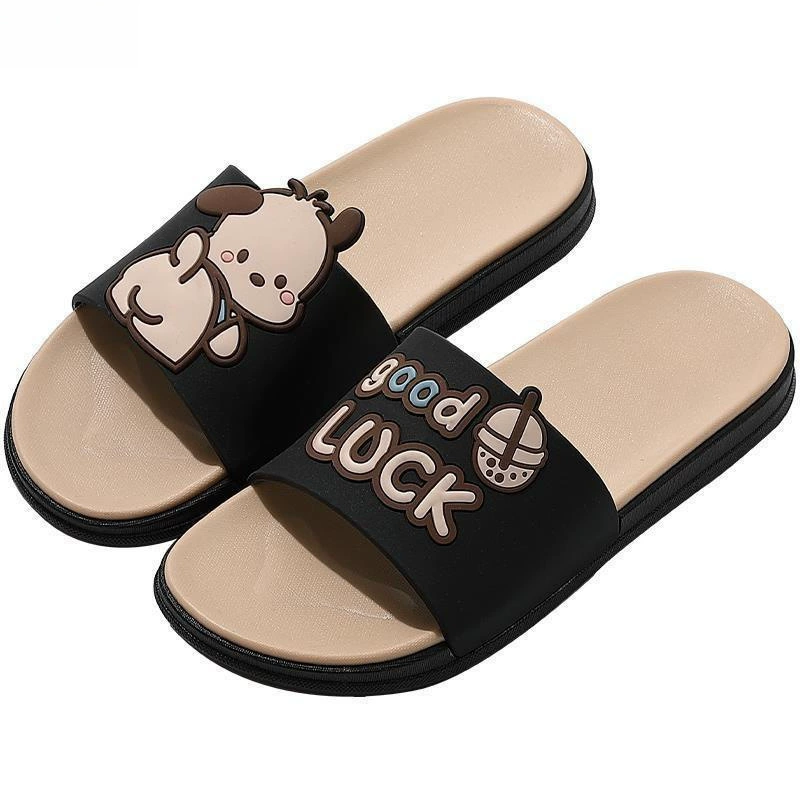 Женские тапочки, летние новые стильные домашние нескользящие тапочки для ванной комнаты, милые домашние сандалии для женщин