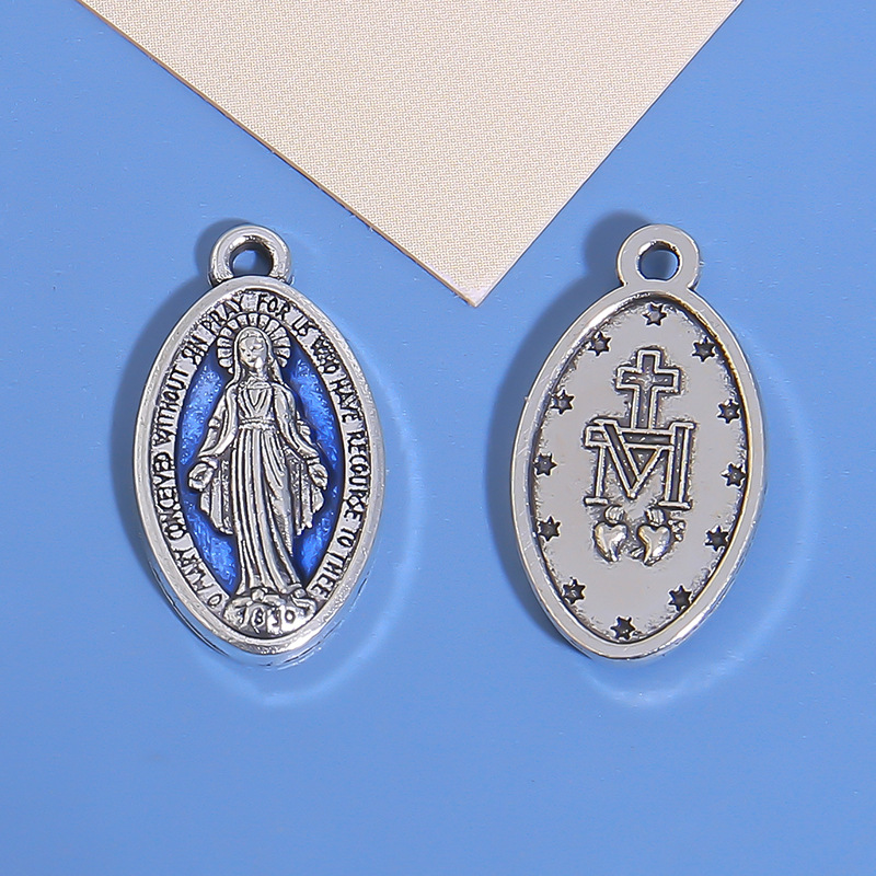 Colgante de Metal Ovalado con Efecto Goteo de Aceite, para Collar, Accesorios de Joyería, Adornos Colgantes, Venta al por Mayor Transfronteriza, Disponible en Fábrica image 18
