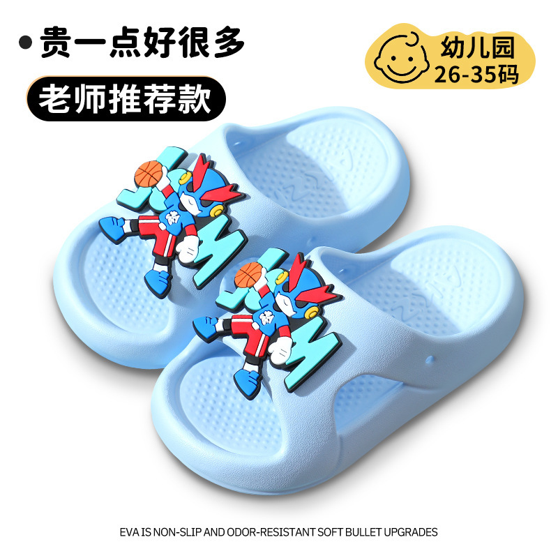 Children's Clog Shoes with a Soft Sole, New Summer Model for Boys, EVA Thick-Soled Non-Slip Two-Way Wear Sandals for Older Kids, Girls' Version