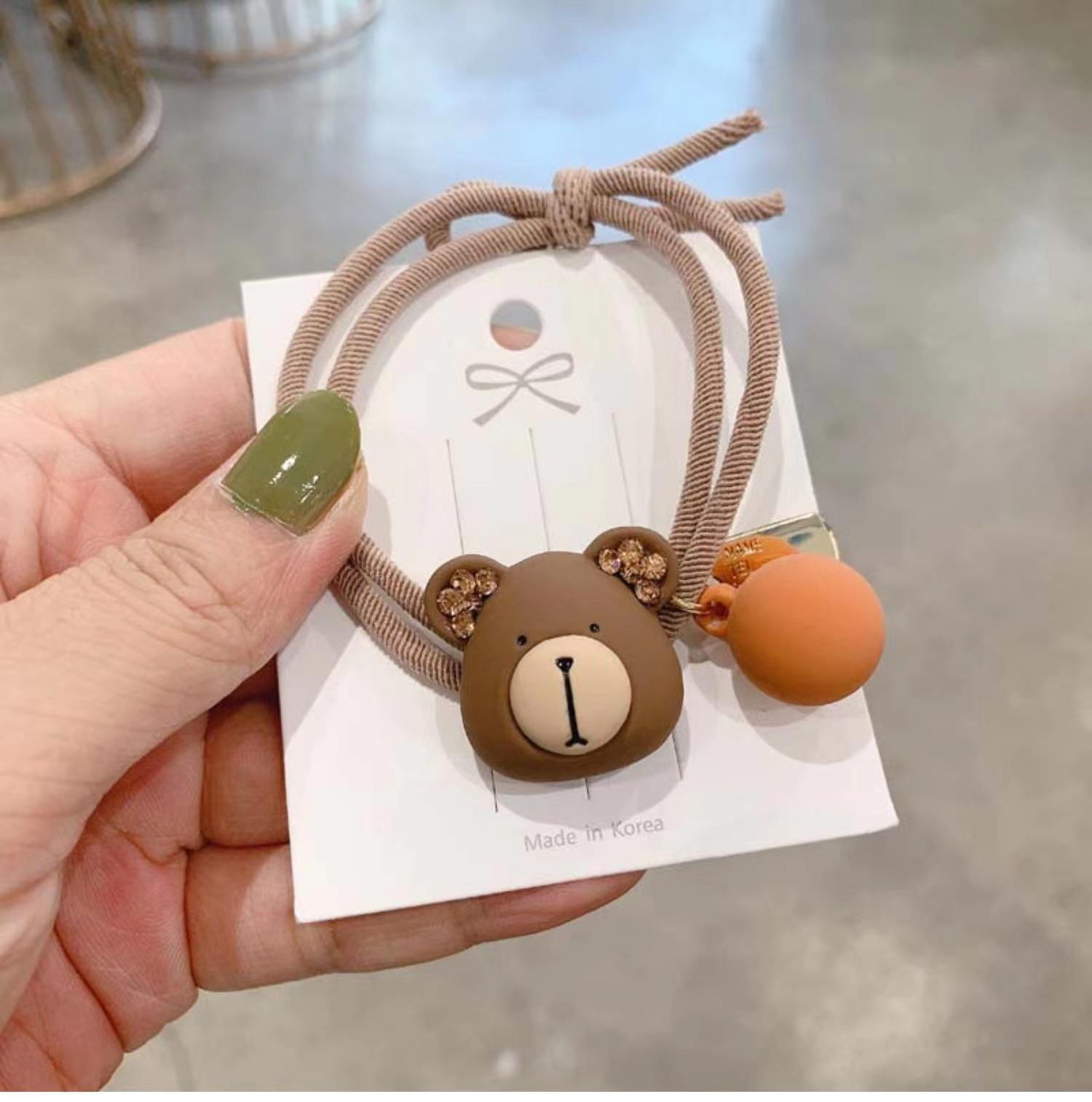 Elástico joyas de cabello de moda con frijoles frescos M anillo de cereza cuerda de cabello al por mayor de la banda de goma cabeza de 100 bolas de cabello rojo una variedad de alta elástica