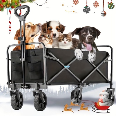 Heavy Duty Folding Wagon Cart Heavy Duty Large Capacity跨境|ru