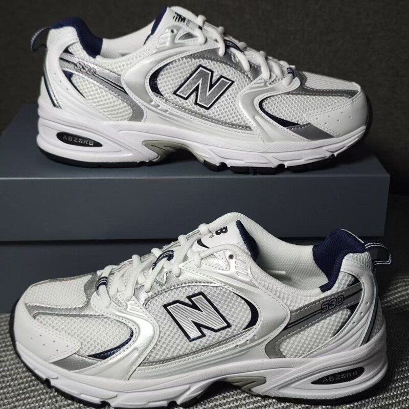 Putian Cross-Border Nb530 Classic Silver Gray Silver Versatile Men's and Women's Mesh Breathable Sports Outdoor Running