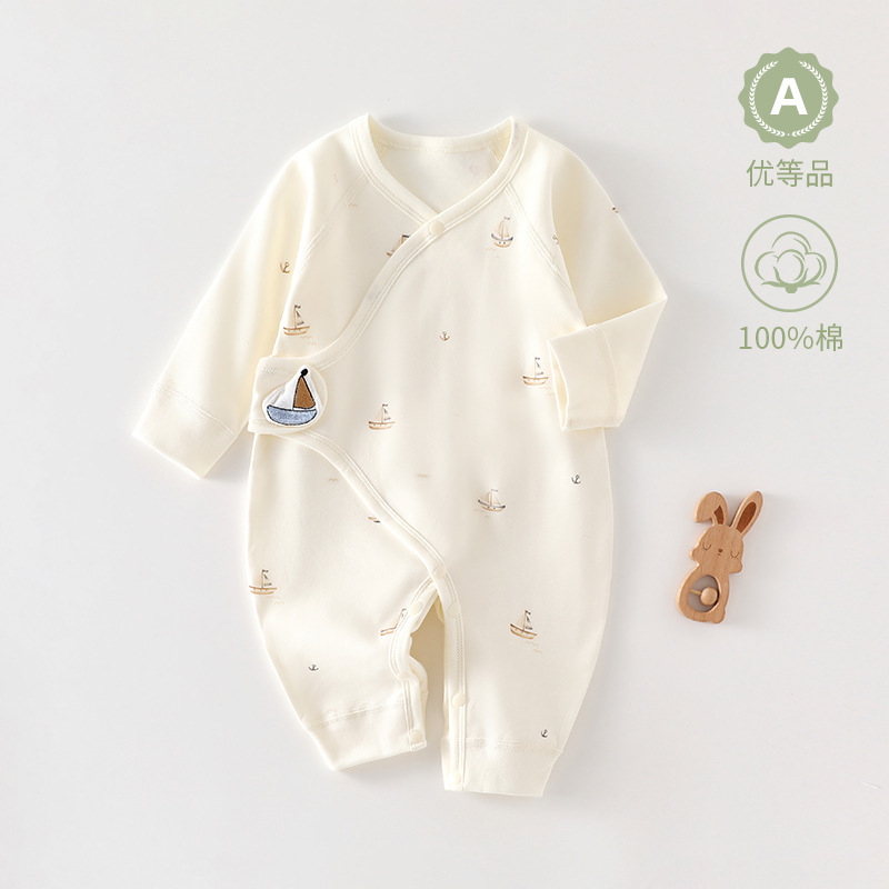 新生儿连体衣婴儿a类新疆棉宝宝衣服安阳童装加厚保暖包屁衣批发