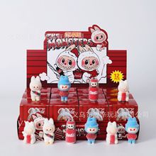 网红爆款盲盒泡泡玛特可乐植绒拉布布公仔labubu盲盒儿童玩具摆摊