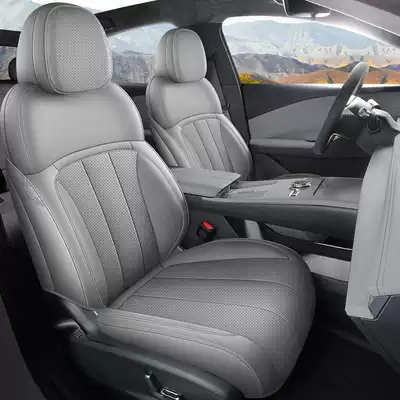 Specifically designed for the Liyin Galaxy Starlight 8-seater, full-coverage special seat covers, perforated leather car seat cushions for all seasons (Modelə uyğun (Original) oturacaq örtükləri) - dark-gray-standard-version-note-the-model-year