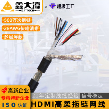 HDMI线缆2.0版4k高清高柔拖链线焊接散设备线工程穿管布线预埋线