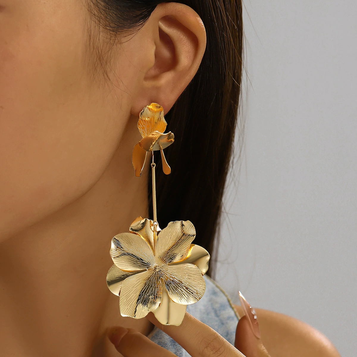 Европейские и американские трансграничные горячие продажи модные сплавы цветы с кисточками серьги элегантный темперамент женские серьги персонализированные серьги оптом