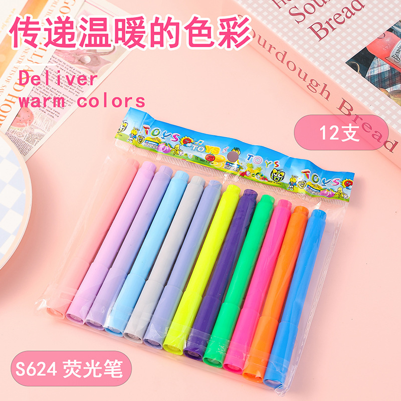 Resaltador de dopamina transfronterizo, marcador clave de dibujo de color, marcador de graffiti para estudiantes, protector ocular, resaltador de gran capacidad