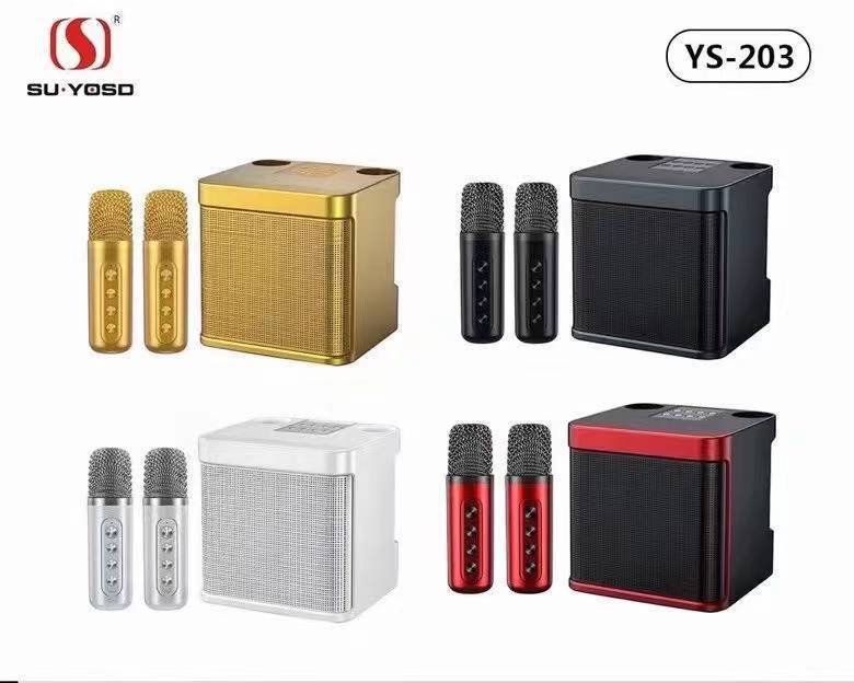 YS-203 all-in-one outdoor family party set karaoke double microphone artifact wireless microphone Bluetooth audio