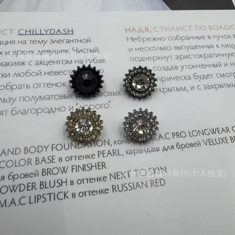 Explosive in stock high-grade metal buttons inlaid with rhinestone buttons boutique long sleeve short sleeve shirt clothing accessories buttons