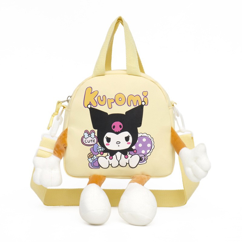 Venta al por mayor de fábrica bolsa de felpa juguete bolsa de mensajero Kulomi peluche de oso de fresa bolso japonés Sanrio