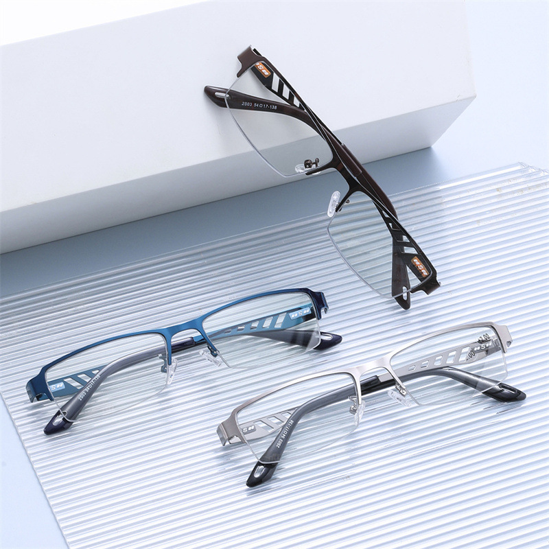Cross-border color-changing reading glasses anti-blue light multi-focus reading glasses men's metal business half-frame dual-purpose reading mirror Cross-border color-changing reading glasses anti-blue light multi-focus reading glasses men's metal business half-frame dual-purpose reading mirror