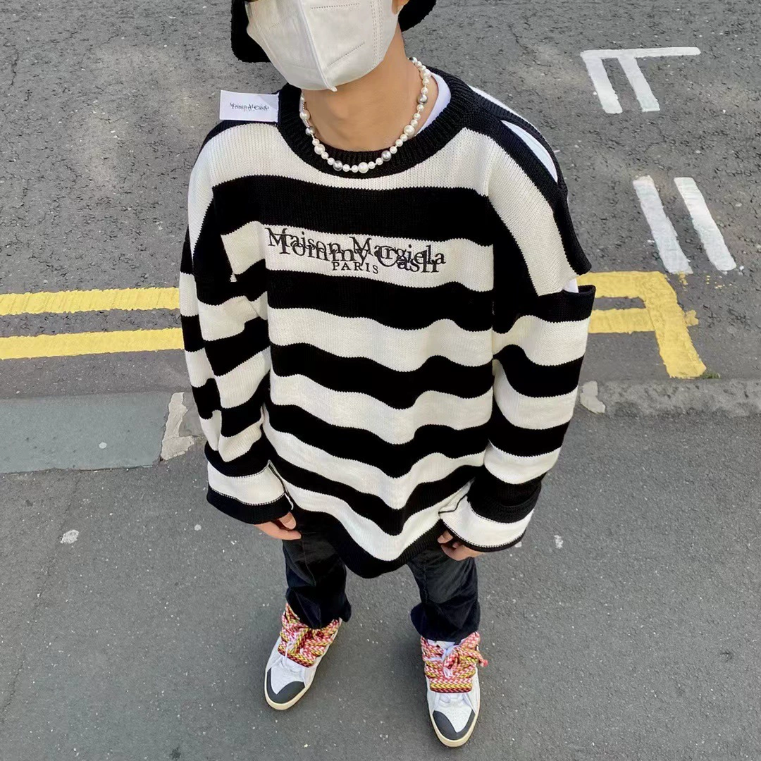 Унисекс свитер в полоску Maison Margiela MM6 повседневный свитер