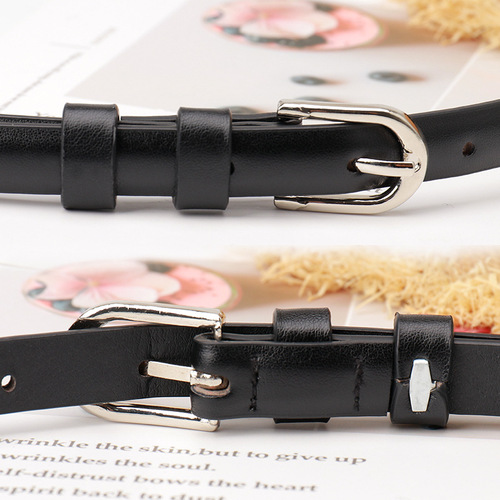Women's Han Style Fashion Alloy Pin Buckle Slim Belt for Dresses and Small Coats, Simple Style Belt