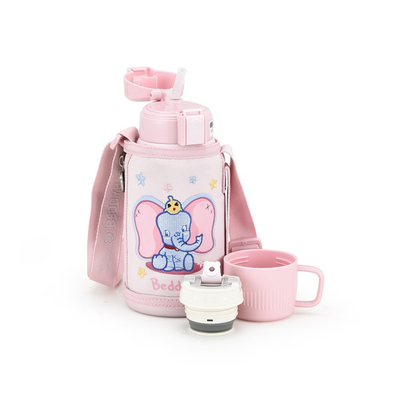 Oso de los niños serie completa taza de vacío bebé taza de agua con paja jardín de infantes al por mayor beber hervidor de agua taza de regalo caja