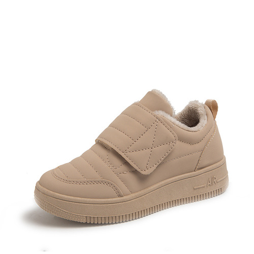 Children's Cotton Shoes  Winter New Bread Shoes for Girls and Boys, Medium and Large Children, Korean Version, Fleece Lined, Warm and Soft Soles