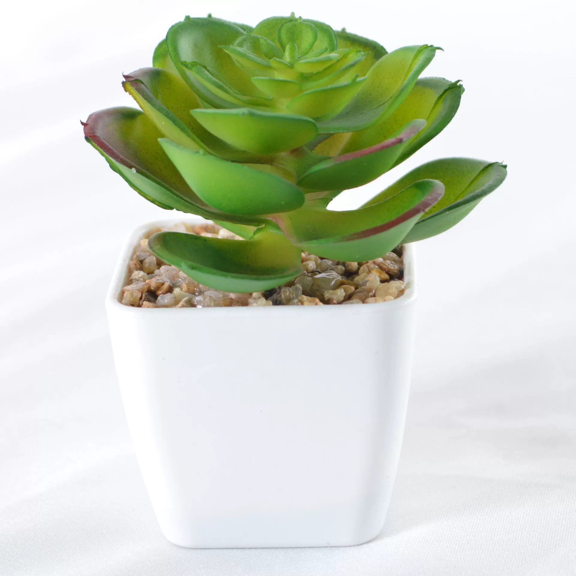 Simulation plastic small white pot simulation of succulent plants potted bonsai square pot