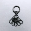 F-0309 [Black] Rotating 8-shaped ring buckle + 5 8-shaped buckles
