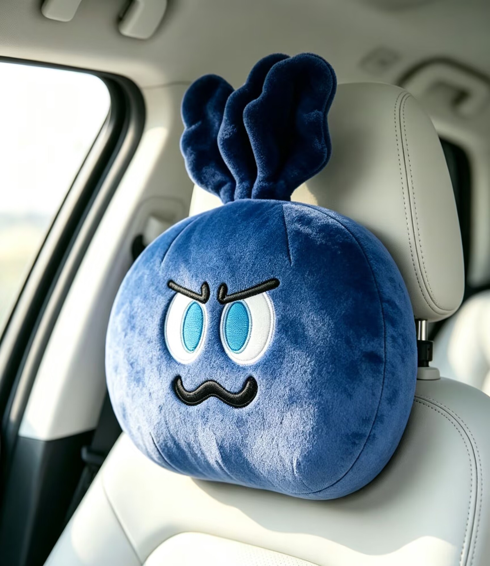 Car headrest cartoon plush toy, Mayday merchandise, cute decorative pillow, car headrest and neck pillow