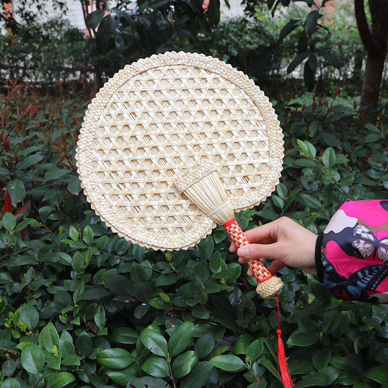 复古手工麦秆编织扇子随身手摇大蒲扇夏季驱蚊芭蕉麦秸细腻草编-阿里巴巴