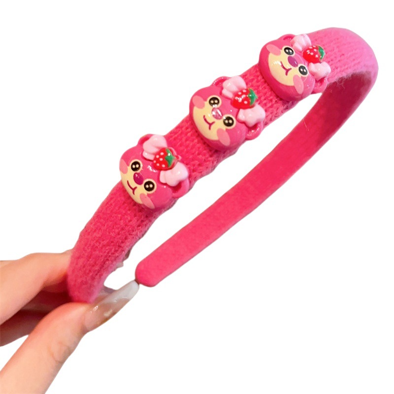 Diadema para niños bebé femenino no apriete horquilla de dibujos animados pelo presionando tocado Paquete de cabello de niña de punto diadema de ala ancha