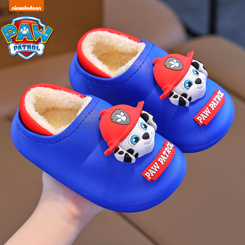 Zapatillas de algodón de invierno para niños, niños, niñas y niñas, cálidos, impermeables, bolsas de bebé y zapatillas de algodón.