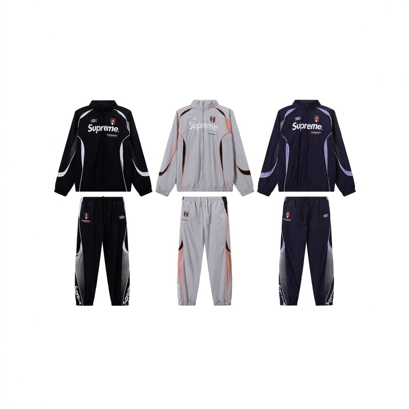 Cross-border SUPREME co-branded Ducati racing jacket, zip-up cardigan, jacket, jogger casual pants set for men