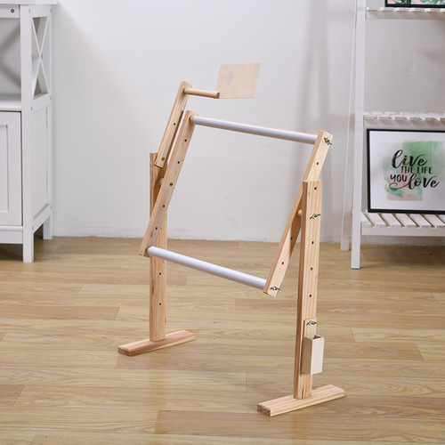 Pine wood adjustable embroidery flower stand, bed embroidery cross stitch stand, desktop embroidery stand, large creative Su embroidery frame stand