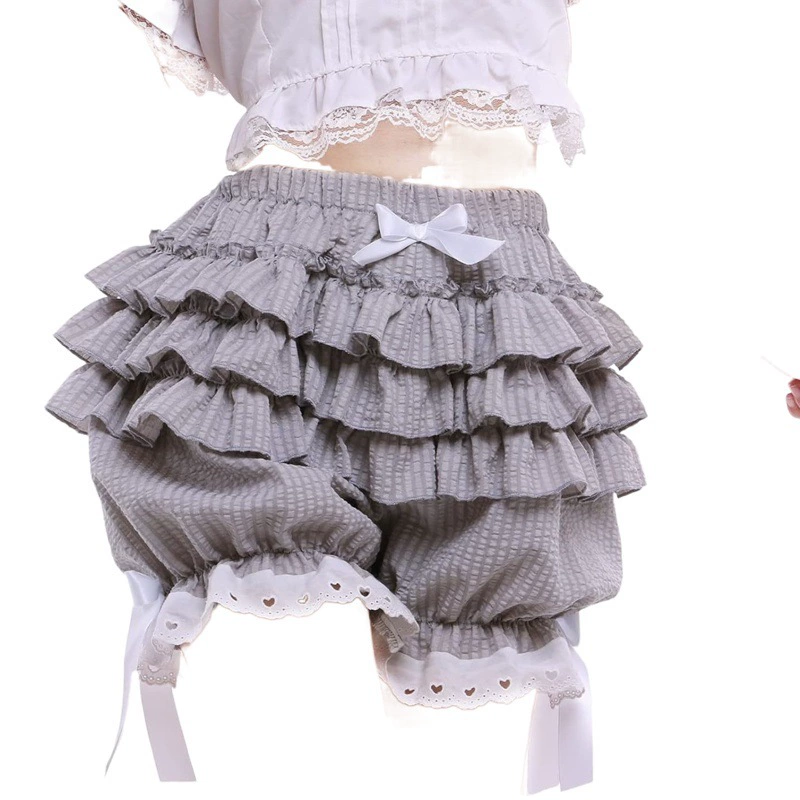 Y2K шорты трансграничные хит продаж брюки Лолита Лолита милые пышные брюки с ремешками женские новые SU3665