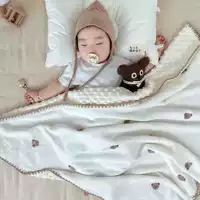 Молочно-бархатная вышивка медвежонок успокаивает соевое одеяло для новорожденного одеяло для детского сада