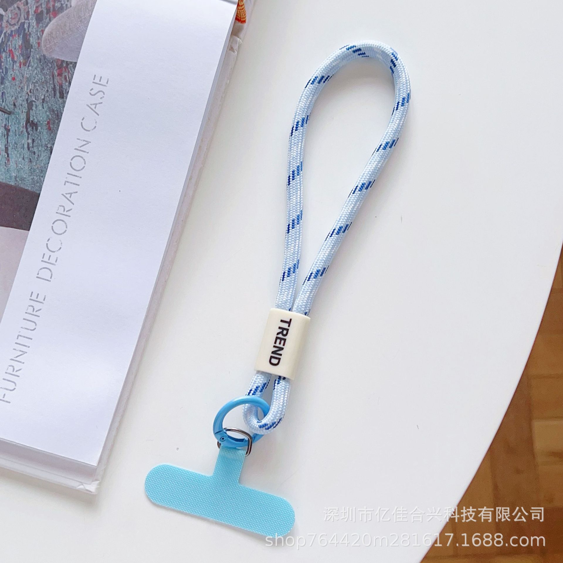 Corto ajustable hebilla de mano anti-pérdida junta de cuerdas de muñeca de poliéster simple de viaje al aire libre