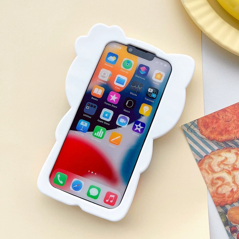Чехол для телефона Hello Kitty силиконовый 3D, совместим с iPhone 7–16 Pro Max, защита от падений