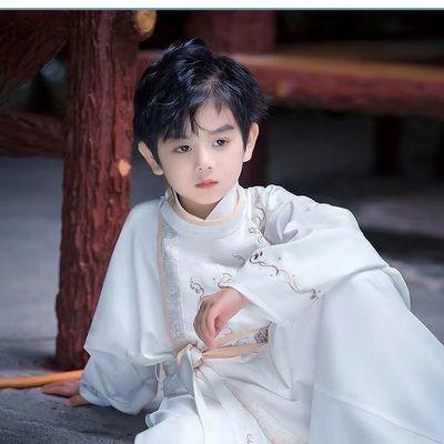 Boy hanfu film drama warrior swordsman cosplay outfit classics prince photos shooting performance kimono gown for kids