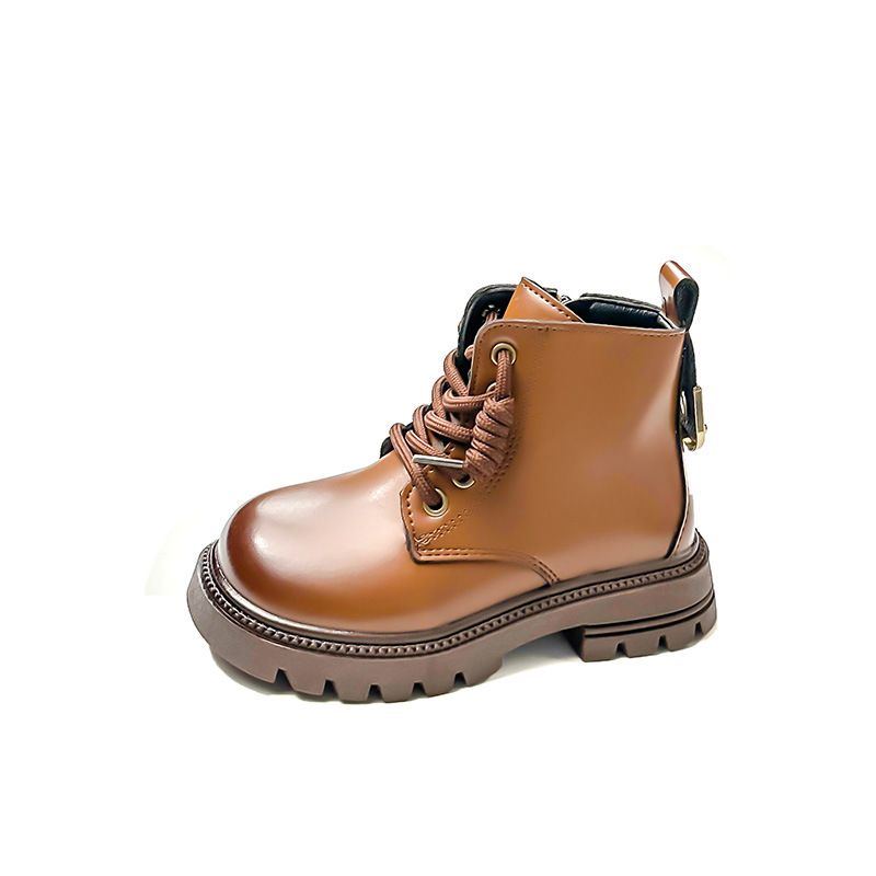 2023 Herfst Maillard Leren Martin-laarzen voor kinderen voor jongens en meisjes Enkele laars Mode Britse knappe antislip_voghion.com