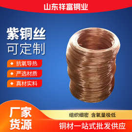 T2紫铜丝无氧紫铜线软态绕盘铜丝c1100脱氧导电导热软态紫铜线
