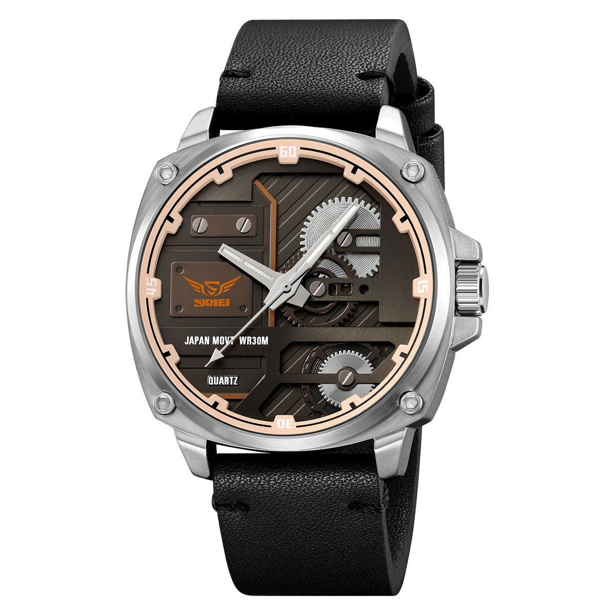 Momento de la belleza de los hombres viento mecánico reloj de cuarzo cinturón retro impermeable nocturna tendencia relojes de pulsera mayorista transfronterizo spot