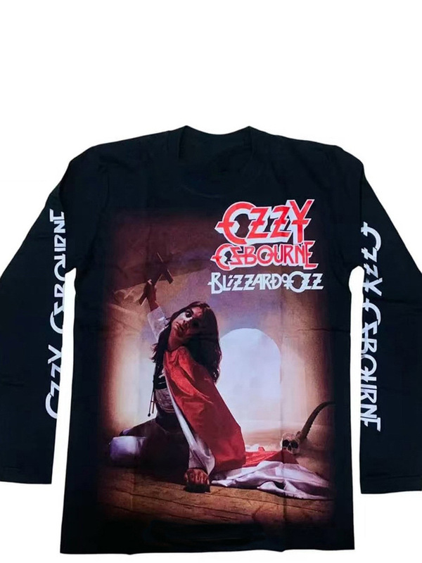 Ozzy Osbourne Black Sabbath Singer Rock Punk Men's and Women's Long-Sleeved T-Shirt Autumn