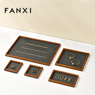 凡西FANXI实木珠宝首饰托盘戒指项链手镯陈列展示盘文玩收纳盘