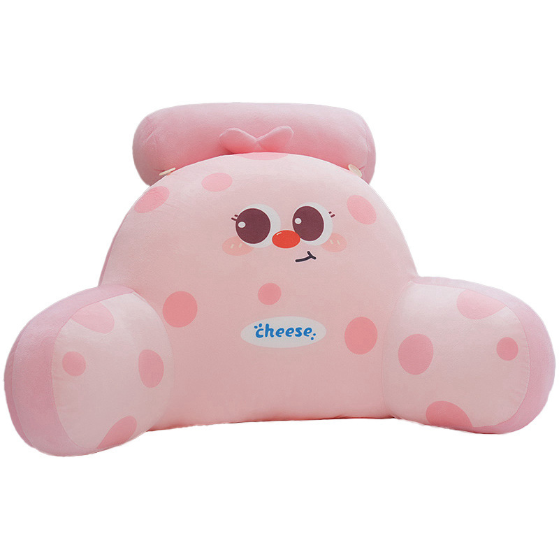Círculos animados queso cintura de cama de cabecera bolso almohada de respaldo almohada de cama grande sofá almohada dormitorio de estudiantes almohada de lectura