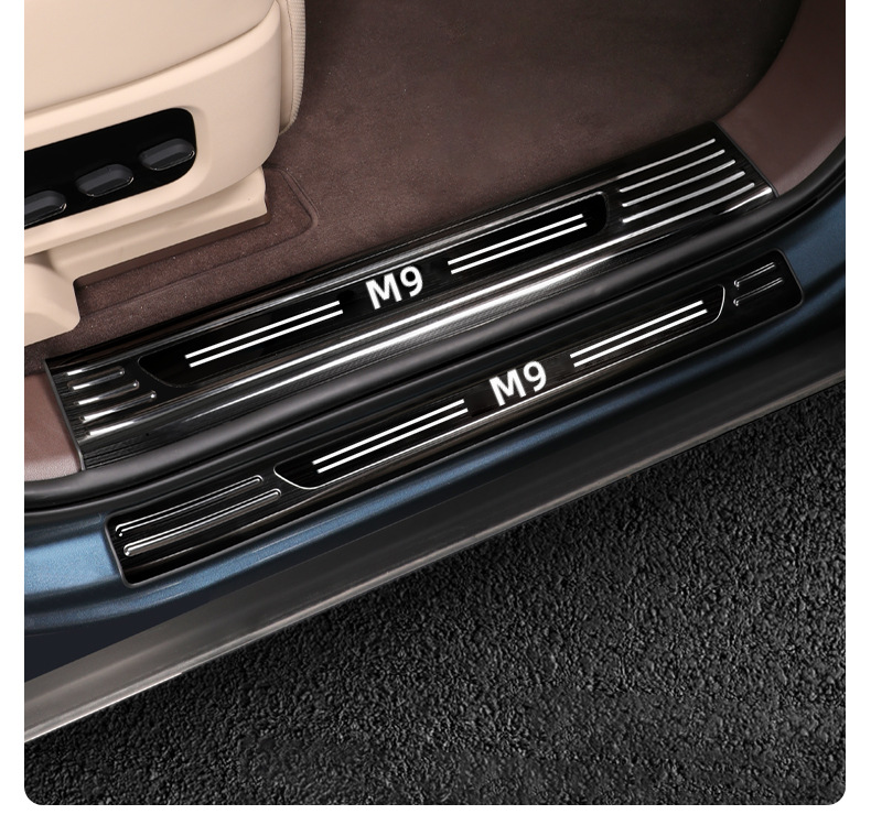 Suitable for Aito New M7M5M9 Door Sill Protection Strips, Aito Logo Stainless Steel Welcome Pedal Car Decoration Accessories