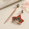 Fashionable asymmetrical universal trend long earrings, suitable for import, European style