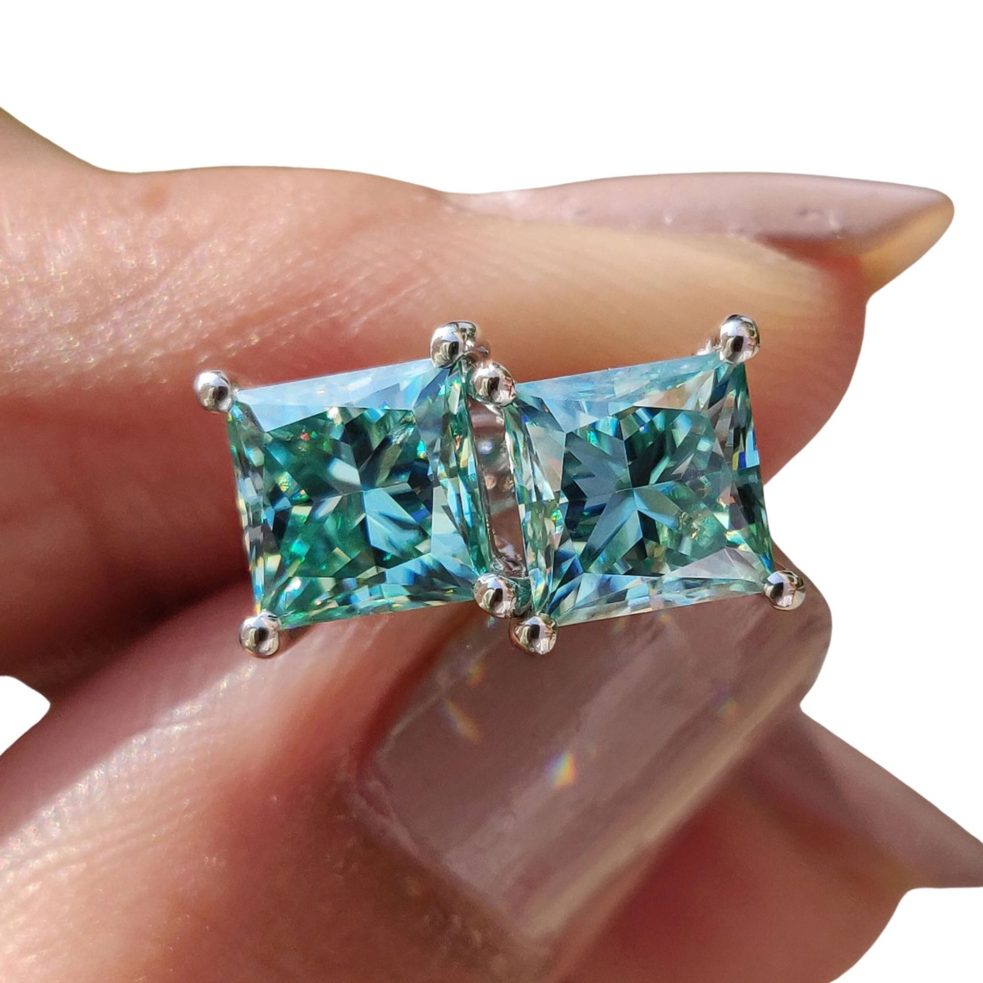 블루그린 프린세스 귀걸이(알몸)