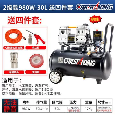 Air Compressor Portable Woodworking – Hava kompressorları - model-30l-980w-comes-with-a-four-piece-set